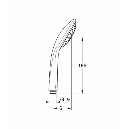 Soffione Grohe Vitulio Joy Plastica Cromato 1 Posizione