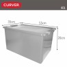 Scatola portaoggetti Curver Grigio Plastica 40 L 55 x 28 x 35 cm (5 Unità)