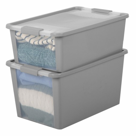 Scatola portaoggetti Curver Grigio Plastica 40 L 55 x 28 x 35 cm (5 Unità)