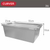 Scatola portaoggetti Curver Grigio Plastica 26 L 55 x 19 x 35 cm (7 Unità)