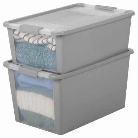 Scatola portaoggetti Curver Grigio Plastica 26 L 55 x 19 x 35 cm (7 Unità)