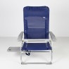 Sedia da Spiaggia Aktive Slim Pieghevole Blu Marino 47 x 89 x 57 cm (2 Unità)