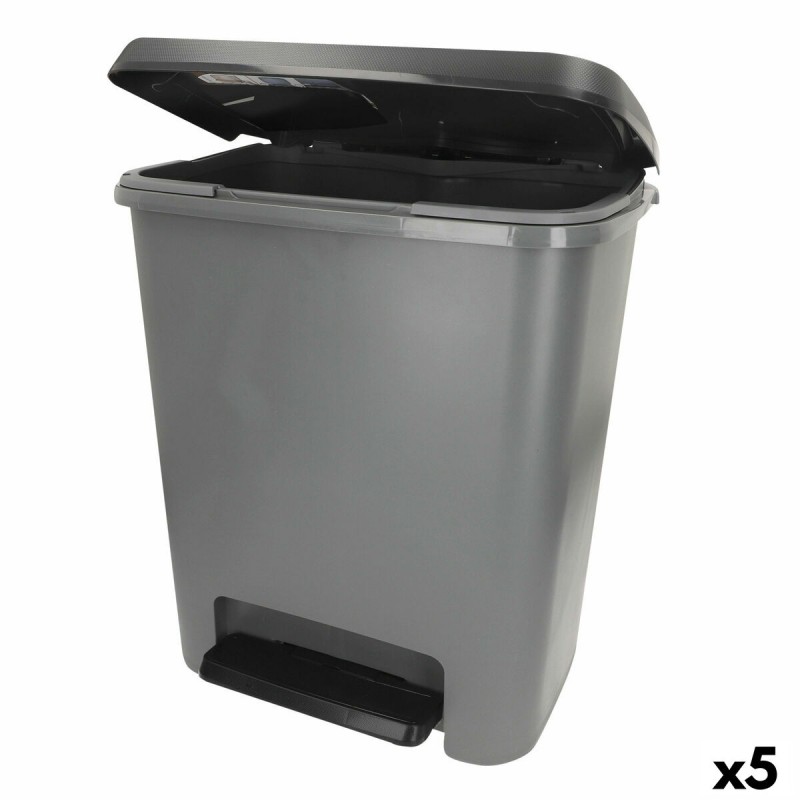 Secchio della spazzatura Curver Grigio scuro Plastica 25 L (5 Unità) Secchio della spazzatura Curver Grigio scuro Plastica 25 L (5 Unità)