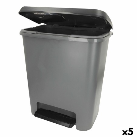 Secchio della spazzatura Curver Grigio scuro Plastica 25 L (5 Unità)