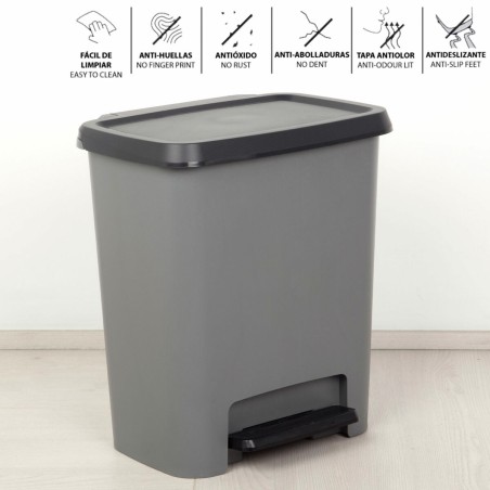 Secchio della spazzatura Curver Grigio scuro Plastica 25 L (5 Unità)