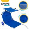 Sedia a Sdraio Pieghevole da Campeggio Aktive Azzurro 62 x 62 x 117 cm Carrello pieghevole Tenda (2 Unità)
