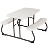 Tavolo per Bambini Lifetime Crema Pieghevole Picnic 82,5 x 53,5 x 90 cm Acciaio Plastica