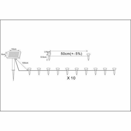 Ghirlanda di Luci LED Galix Solare 100 Lm