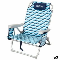 Sedia da Spiaggia Aktive 50 x 80 x 58 cm (2 Unità)