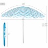 Ombrellone Aktive Azzurro Ø 220 cm 220 x 200 x 220 cm (6 Unità)