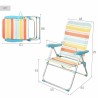 Sedia da Spiaggia Aktive 48 x 95 x 65 cm (4 Unità)