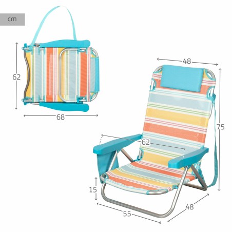 Sedia da Spiaggia Aktive 48 x 75 x 48 cm (2 Unità)