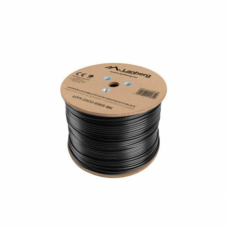 Cavo di Rete Rigido FTP Categoria 5e Lanberg LCF5-21CU-0305-BK Nero 305 m