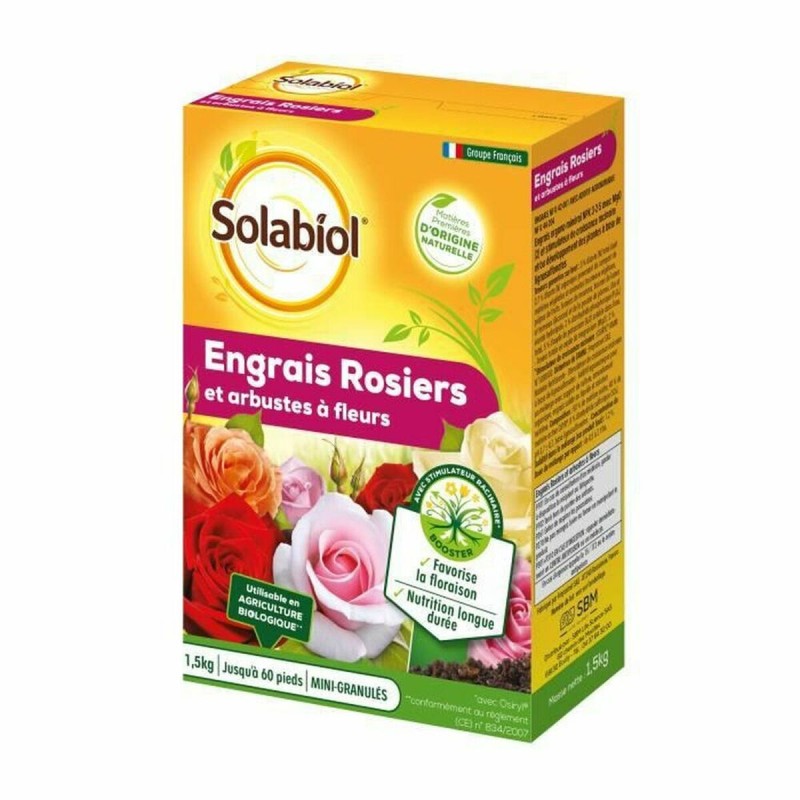 Fertilizzante per piante Solabiol Sorosy15 Rosa Fiori 1,5 Kg Fertilizzante per piante Solabiol Sorosy15 Rosa Fiori 1,5 Kg