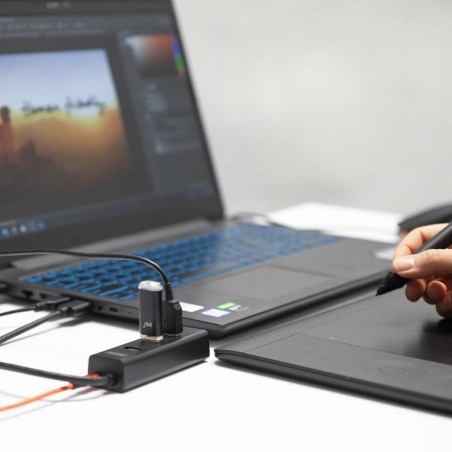 Hub USB 4 Porte Unitek Y-3089 Nero