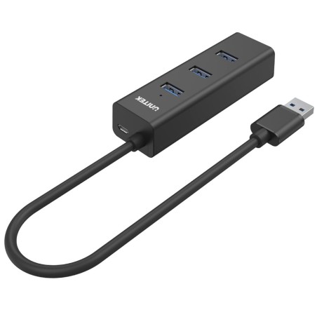 Hub USB 4 Porte Unitek Y-3089 Nero