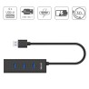 Hub USB 4 Porte Unitek Y-3089 Nero