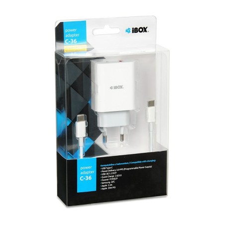Caricabatterie da Parete Ibox ILUC36W Bianco 20 W