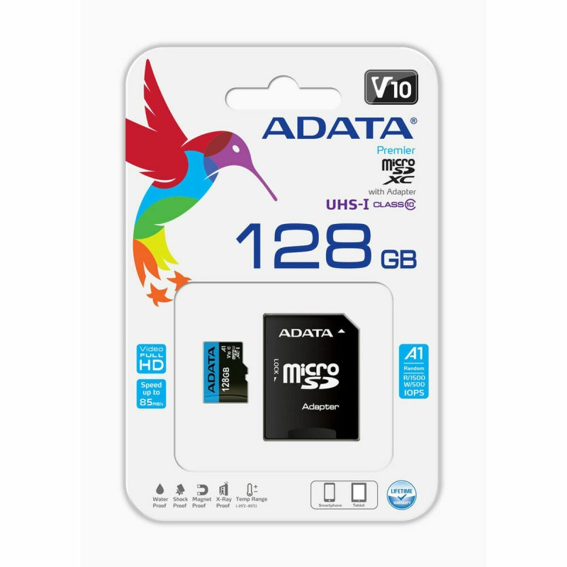 Scheda Di Memoria Micro SD con Adattatore Adata Premier 128 GB
