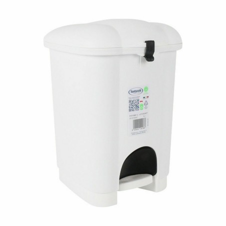 Secchio della Spazzatura a Pedale Tontarelli Carolina 6 L Bianco 20 x 22,5 x 29,7 cm (4 Unità)