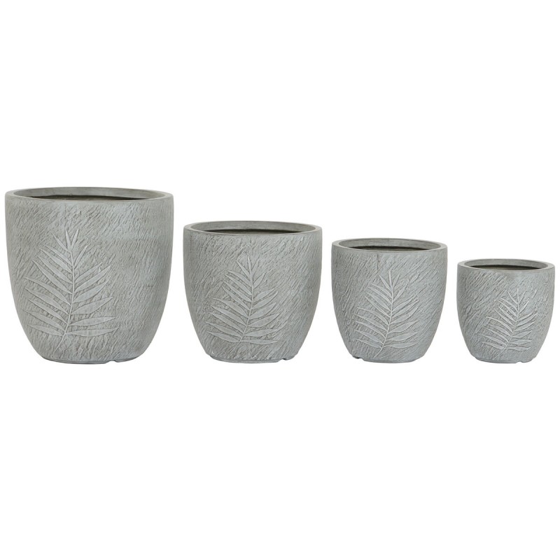 Set di vasi da fiori Home ESPRIT Grigio chiaro Fibra di Vetro Magnesio 44 x 44,5 x 43 cm (4 Unità) Set di vasi da fiori Home ESPRIT Grigio chiaro Fibra di Vetro Magnesio 44 x 44,5 x 43 cm (4 Unità)