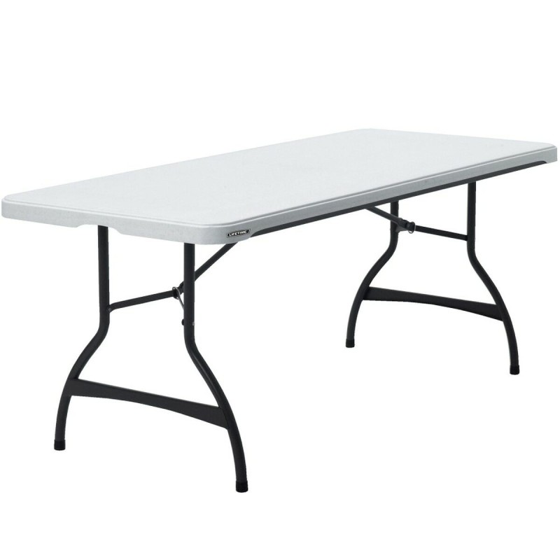 Tavolo Pieghevole Lifetime Bianco Acciaio Plastica 182 x 73,5 x 76 cm Tavolo Pieghevole Lifetime Bianco Acciaio Plastica 182 x 73,5 x 76 cm