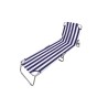 Marbueno Sdraio Pieghevole in Acciaio Righe Blu e Bianche Spiaggia e Piscina 187X55X24 cm 10020