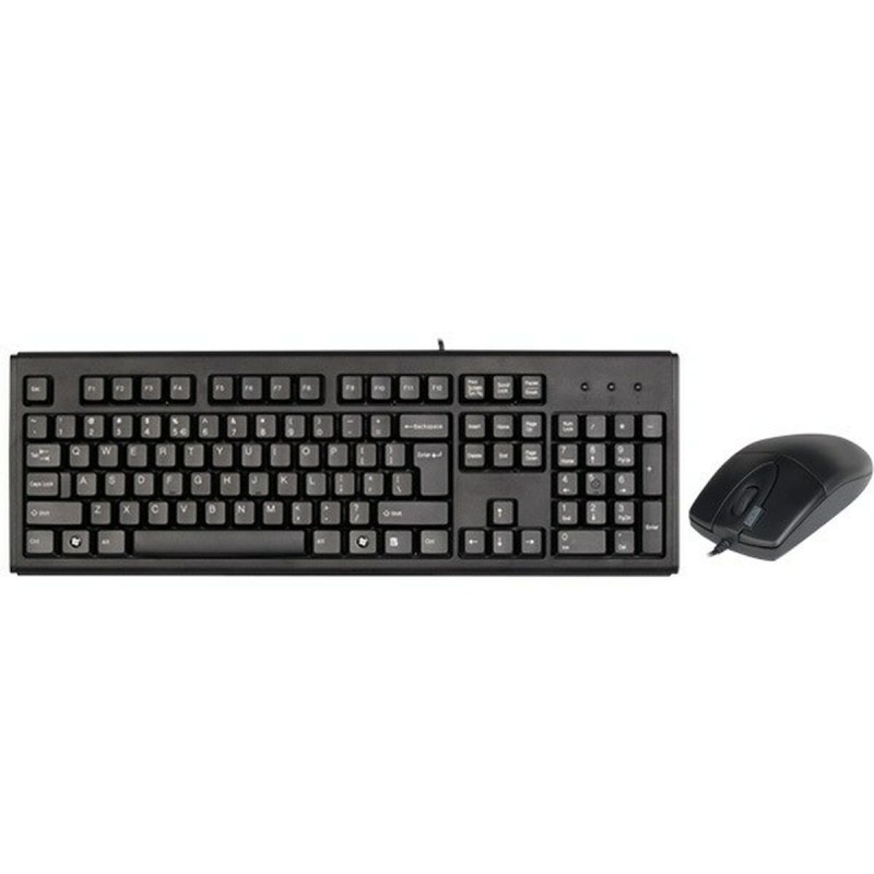 Tastiera e Mouse A4 Tech KM-720620D Nero Inglese QWERTY Qwerty US Tastiera e Mouse A4 Tech KM-720620D Nero Inglese QWERTY Qwerty US