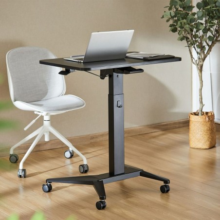 Scrivania MacLean MC-453B Nero Acciaio 80 x 52 cm