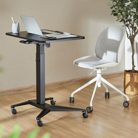 Scrivania MacLean MC-453B Nero Acciaio 80 x 52 cm