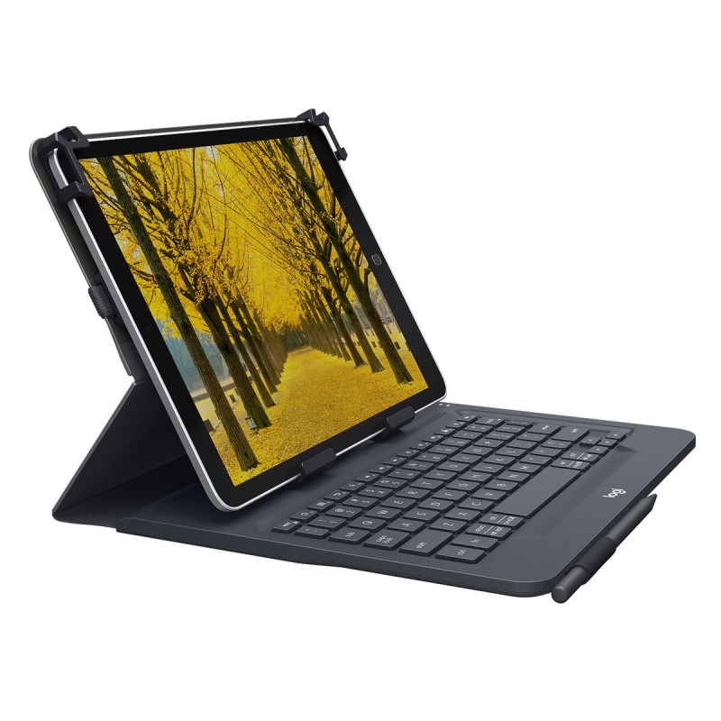 Tastiera Bluetooth con Supporto per Tablet Logitech 920-008336 Nero Qwerty in Spagnolo QWERTY Tastiera Bluetooth con Supporto per Tablet Logitech 920-008336 Nero Qwerty in Spagnolo QWERTY