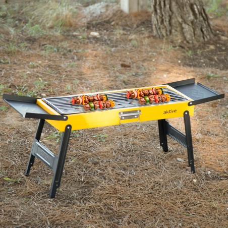 Barbecue Portatile Aktive Acciaio 89 x 32 x 22 cm Giallo