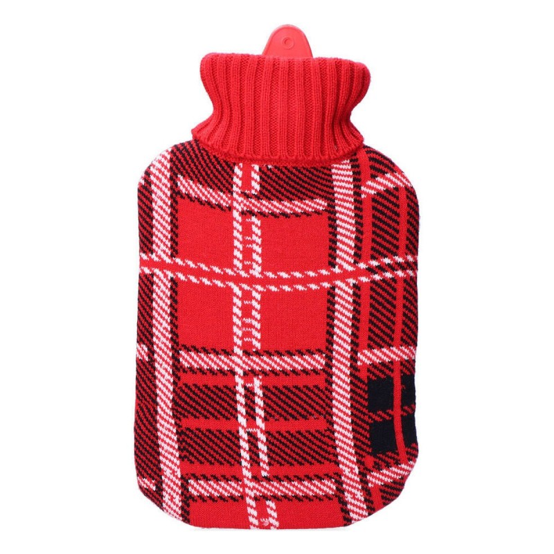 Borsa Acqua Calda EDM 76773 Rosso Scozzese Lana 2 L Plastica