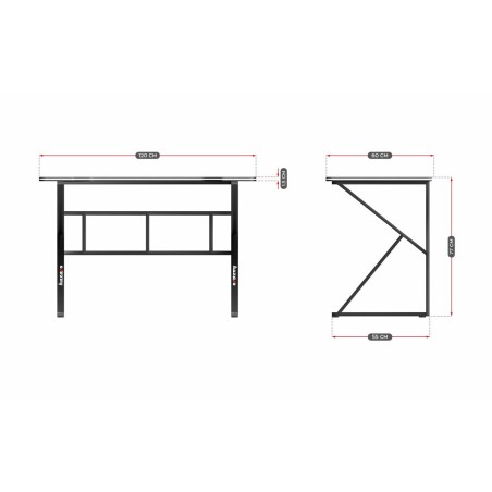 Scrivania Gaming Huzaro HZ-Hero 1.6 Black Nero 120 x 75 x 60 cm