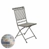 Sedia Pieghevole Kaemingk Stuttgart Bianco Marrone 39 x 39 x 9 cm