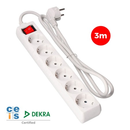 Multipresa 6 Prese con Interruttore EDM 41046 Schuko (3 m)