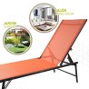 Lettino reclinabile Aktive Arancio 180 x 35 x 49 cm (2 Unità)