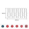 Ghirlanda di Luci LED EDM 71259 Azzurro Trasparente 1,8 W 2 x 1 m (1 Unità)