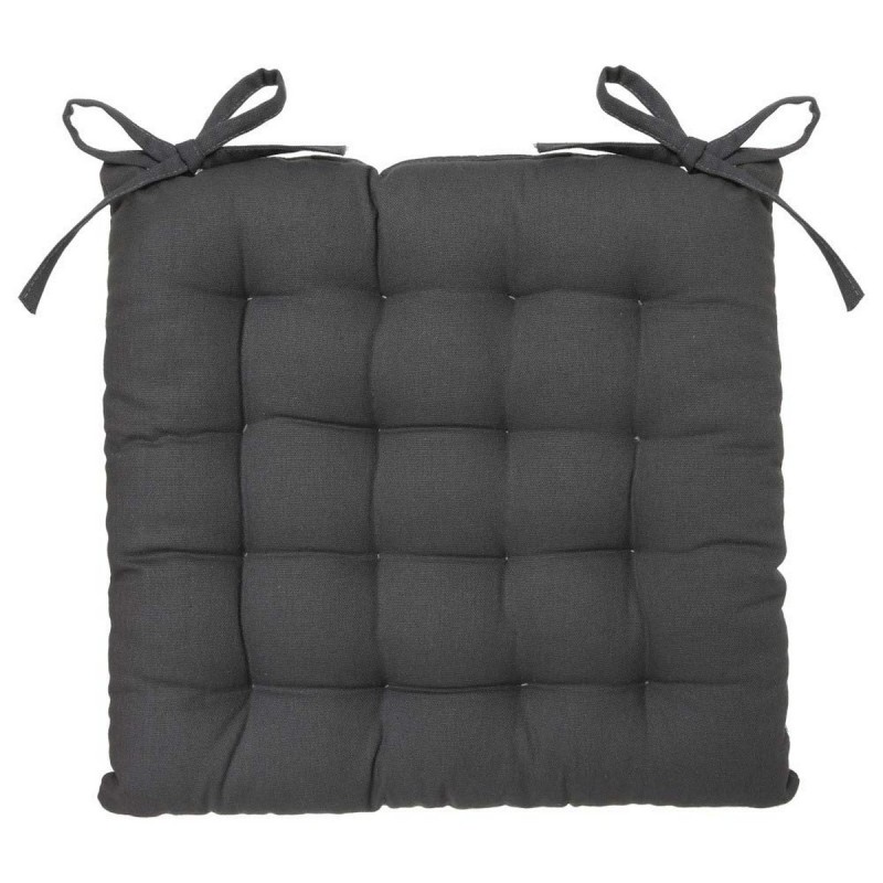Cuscino per sedie Atmosphera Grigio scuro 38 x 38 cm Cuscino per sedie Atmosphera Grigio scuro 38 x 38 cm