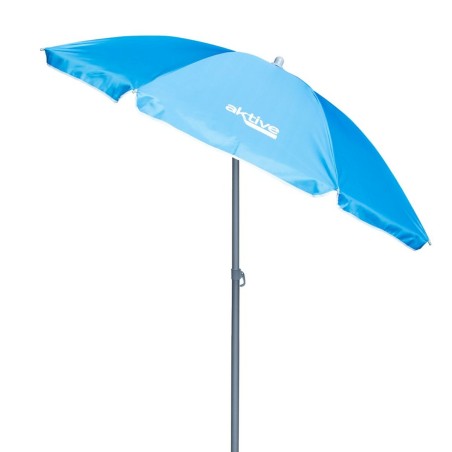 Ombrellone Aktive UV50 Ø 180 cm Azzurro Poliestere Alluminio 180 x 187,5 x 180 cm (12 Unità)