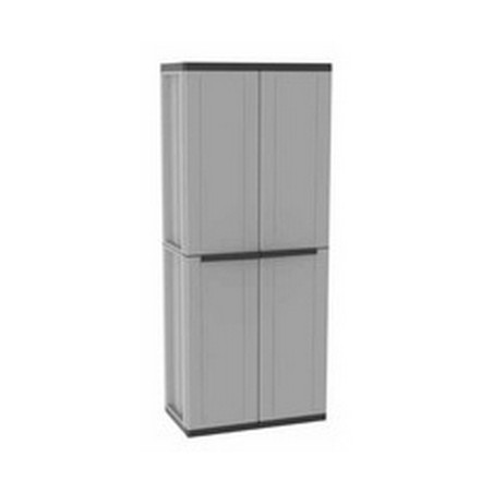 Armadio guardaroba Terry jline268 Nero Nero/Grigio Resina Plastica 68 x 37,5 x 163,5 cm