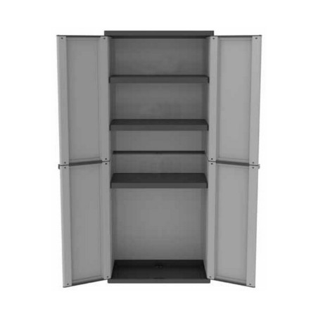 Armadio guardaroba Terry jline268 Nero Nero/Grigio Resina Plastica 68 x 37,5 x 163,5 cm