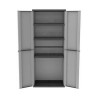Armadio guardaroba Terry jline268 Nero Nero/Grigio Resina Plastica 68 x 37,5 x 163,5 cm