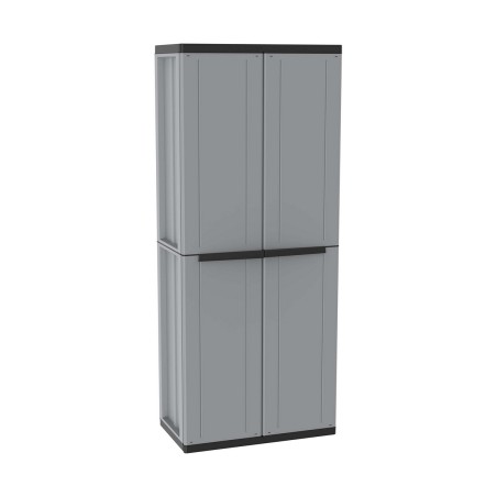 Armadio guardaroba Terry jline268 Nero Nero/Grigio Resina Plastica 68 x 37,5 x 163,5 cm
