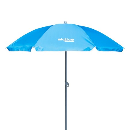 Ombrellone Aktive UV50 Ø 180 cm Azzurro Poliestere Alluminio 180 x 187,5 x 180 cm (12 Unità)