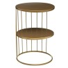 Tavolino da Caffè Atmosphera Kobu Dorato Metallo 36 x 36 x 52 cm