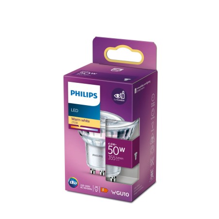 Lampadina LED Philips F 4,6 W GU10 390 lm 5 x 5,4 cm (2700 K)