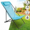 Lettino reclinabile Aktive Azzurro 53 x 87 x 78 cm (4 Unità)