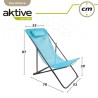 Lettino reclinabile Aktive Azzurro 53 x 87 x 78 cm (4 Unità)