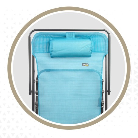 Lettino reclinabile Aktive Azzurro 53 x 87 x 78 cm (4 Unità)